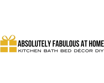 Logo for 'Absolutely Fabulous at Home' with a yellow gift box icon on a white background.