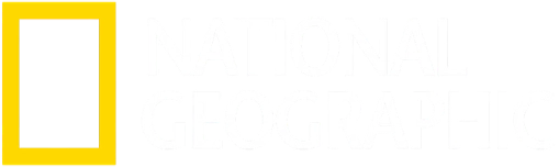 National Geographic logo with a yellow border on a white background